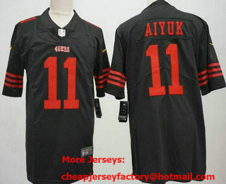Men's San Francisco 49ers #11 Brandon Aiyuk Limited Black Vapor Jersey