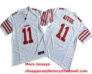 Men's San Francisco 49ers #11 Brandon Aiyuk Limited White FUSE Vapor Jersey