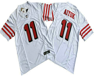 Men's San Francisco 49ers #11 Brandon Aiyuk White 2023 FUSE Color Rush Vapor Limited Jersey