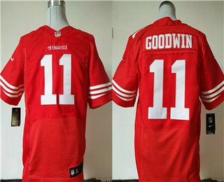 Men's San Francisco 49ers #11 Marquise Goodwin Red Team Color Stitched NFL Nike Elite Jersey