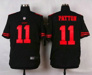 Men's San Francisco 49ers #11 Quinton Patton Black Alternate 2015 NFL Nike Elite Jersey