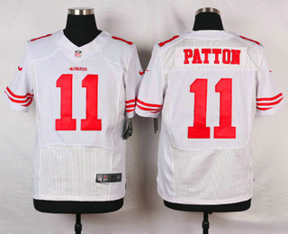 Men's San Francisco 49ers #11 Quinton Patton White Road NFL Nike Elite Jersey