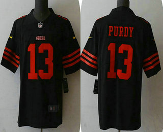 Men's San Francisco 49ers #13 Brock Purdy Limited Black 2022 Vapor Jersey