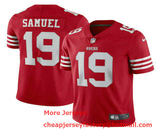 Men's San Francisco 49ers #19 Deebo Samuel 2022 New Scarlet Vapor Untouchable Limited Stitched Football Jersey