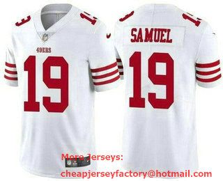 Men's San Francisco 49ers #19 Deebo Samuel 2022 White Vapor Untouchable Limited Stitched Football Jersey