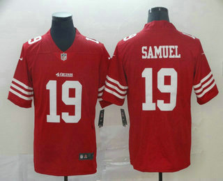 Men's San Francisco 49ers #19 Deebo Samuel Red 2017 Vapor Untouchable Stitched NFL Nike Limited Jersey