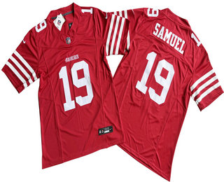 Men's San Francisco 49ers #19 Deebo Samuel Red 2023 FUSE Vapor Untouchable Limited Stitched Jersey