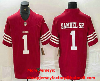 Men's San Francisco 49ers #19 Deebo Samuel Sr Red 2023 FUSE Vapor Limited Stitched Jersey