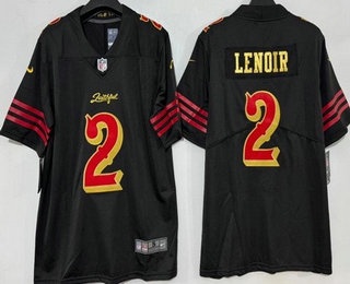 Men's San Francisco 49ers #2 Deommodore Lenoir Limited Black Rivalries Vapor Jersey