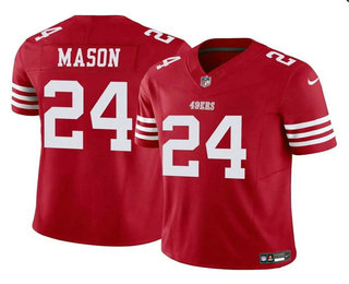 Men's San Francisco 49ers #24 Jordan Mason Red 2023 FUSE Stitched Jersey
