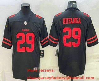 Men's San Francisco 49ers #29 Talanoa Hufanga 2022 New Black Vapor Untouchable Limited Stitched Jersey