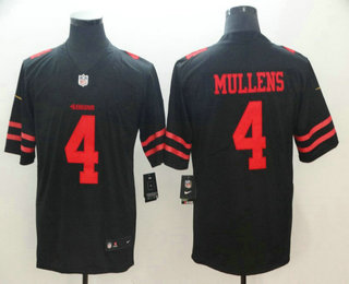 Men's San Francisco 49ers #4 Nick Mullens Black 2017 Vapor Untouchable Stitched NFL Nike Limited Jersey