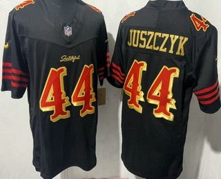 Men's San Francisco 49ers #44 Kyle Juszczyk Limited Black Rivalries FUSE Vapor Jersey