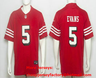 Men's San Francisco 49ers #5 Mike Evans Limited Red Alternate FUSE Vapor Jersey