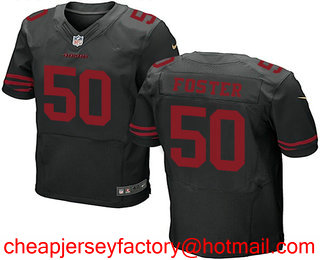 Men's San Francisco 49ers #50 Reuben Foster Black Alternate Stitched NFL Nike Elite Jersey