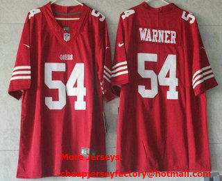 Men's San Francisco 49ers #54 Fred Warner Limited Red Vapor Jersey