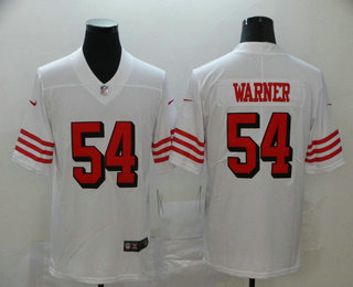 Men's San Francisco 49ers #54 Fred Warner White New 2018 Color Rush Vapor Untouchable Limited Jersey