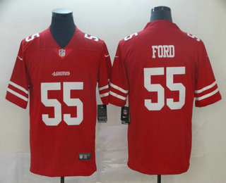 Men's San Francisco 49ers #55 Dee Ford Red 2017 Vapor Untouchable Stitched NFL Nike Limited Jersey