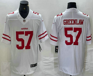 Men's San Francisco 49ers #57 Dre Greenlaw White 2022 Vapor Limited Stitched Jersey