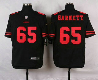 Men's San Francisco 49ers #65 Joshua Garnett Black Alternate Stitched NFL Nike Elite Jersey