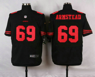 Men's San Francisco 49ers #69 Arik Armstead Black Alternate 2015 NFL Nike Elite Jersey