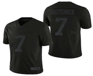 Men's San Francisco 49ers #7 Colin Kaepernick All Black Vapor Untouchable Limited Jersey
