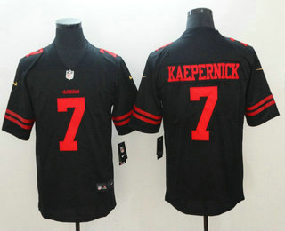 Men's San Francisco 49ers #7 Colin Kaepernick Black 2017 Vapor Untouchable Stitched NFL Nike Limited Jersey