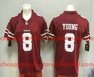 Men's San Francisco 49ers #8 Steve Young Red 2017 Vapor Untouchable Stitched NFL Nike Limited Jersey