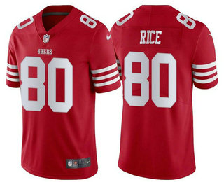 Men's San Francisco 49ers #80 Jerry Rice 2022 New Red Vapor Untouchable Limited Stitched Jersey