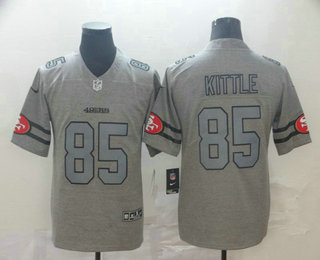 Men's San Francisco 49ers #85 George Kittle 2019 Gray Gridiron Vapor Untouchable Stitched NFL Nike Limited Jersey