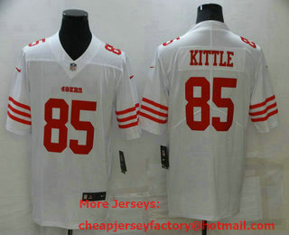Men's San Francisco 49ers #85 George Kittle 2022 New White Vapor Untouchable Limited Stitched Jersey