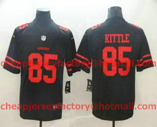 Men's San Francisco 49ers #85 George Kittle Black 2017 Vapor Untouchable Stitched NFL Nike Limited Jersey
