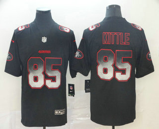 Men's San Francisco 49ers #85 George Kittle Black 2019 Vapor Smoke Fashion Stitched NFL Nike Limited Jersey