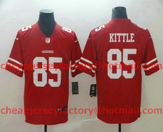 Men's San Francisco 49ers #85 George Kittle Red 2017 Vapor Untouchable Stitched NFL Nike Limited Jersey