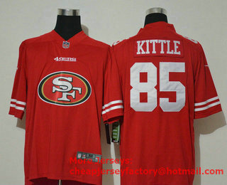 Men's San Francisco 49ers #85 George Kittle Red 2020 Big Logo Vapor Untouchable Stitched NFL Nike Fashion Limited Jersey