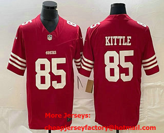 Men's San Francisco 49ers #85 George Kittle Red 2023 FUSE Vapor Untouchable Limited Stitched Jersey