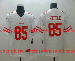 Men's San Francisco 49ers #85 George Kittle White 2017 Vapor Untouchable Stitched NFL Nike Limited Jersey