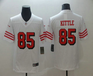 Men's San Francisco 49ers #85 George Kittle White New 2018 Color Rush Vapor Untouchable Limited Jersey