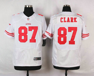 Men's San Francisco 49ers #87 Dwight Clark White Retired Player NFL Nike Elite Jersey