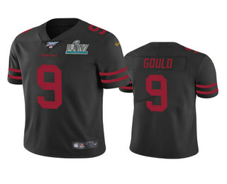 Men's San Francisco 49ers #9 Robbie Gould Black Super Bowl LIV Vapor Limited Jersey