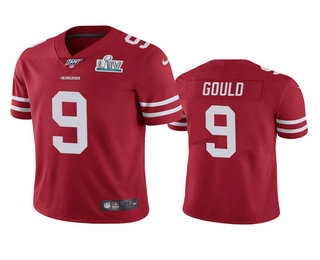 Men's San Francisco 49ers #9 Robbie Gould Scarlet Super Bowl LIV Vapor Limited Jersey