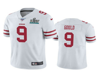 Men's San Francisco 49ers #9 Robbie Gould White Super Bowl LIV Vapor Limited Jersey