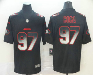 Men's San Francisco 49ers #97 Nick Bosa Black 2019 Vapor Smoke Fashion Stitched NFL Nike Limited Jersey