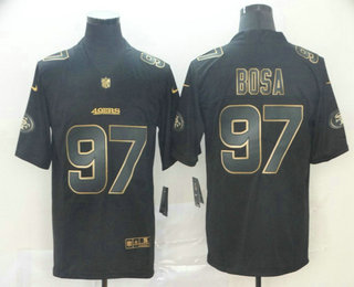 Men's San Francisco 49ers #97 Nick Bosa Black Gold 2019 Vapor Untouchable Stitched NFL Nike Limited Jersey