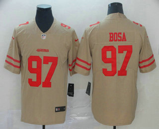 Men's San Francisco 49ers #97 Nick Bosa Gold 2019 Inverted Legend Stitched NFL Nike Limited Jersey