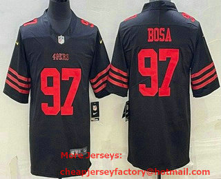Men's San Francisco 49ers #97 Nick Bosa Limited Black 2022 Vapor Jersey