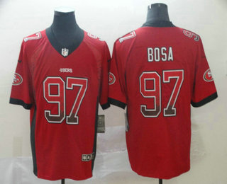 Men's San Francisco 49ers #97 Nick Bosa Red 2019 Fashion Drift Color Rush Stitched NFL Nike Limited Jersey