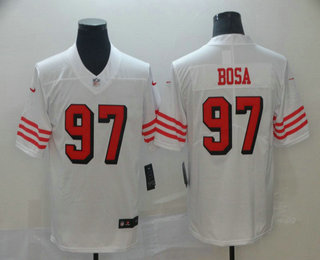 Men's San Francisco 49ers #97 Nick Bosa White New 2019 Color Rush Vapor Untouchable Limited Jersey