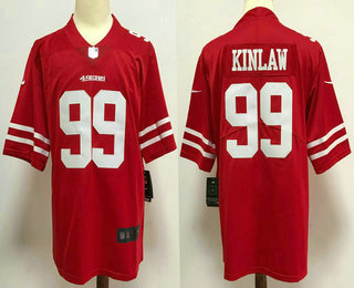 Men's San Francisco 49ers #99 Javon Kinlaw Red 2020 Vapor Untouchable Stitched NFL Nike Limited Jersey