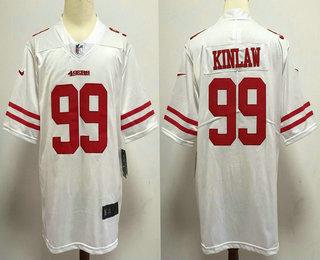 Men's San Francisco 49ers #99 Javon Kinlaw White 2020 Vapor Untouchable Stitched NFL Nike Limited Jersey
